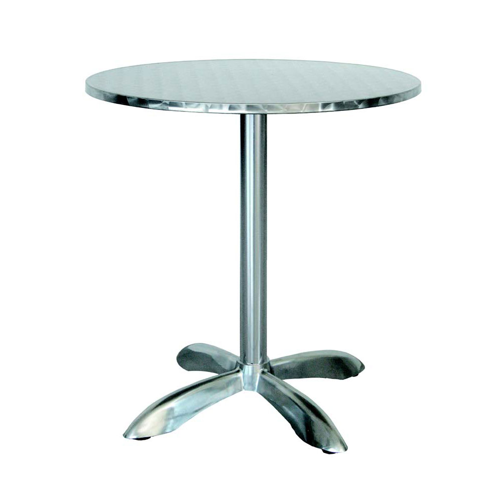 Tavolo Bar in Alluminio Rotondo diametro 70 cm altezza 70 cm Tavolo tondo diametro 70 basso in alluminio da bar completa